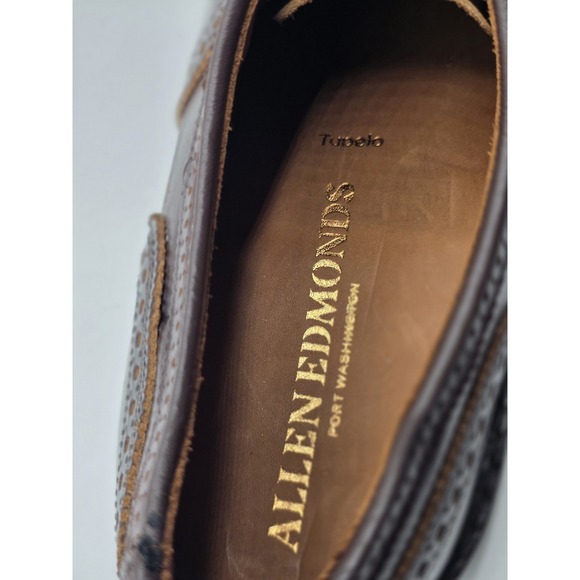 Allen Edmonds Strandmonk Leather Cap Toe Wingtip Shoes Oxford Men\'s Size 11.5 main image 5